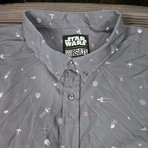 Star Wars‎ Rsvlts Shirt Mens 4XL Gray Kunuflex Stay On Target Lucasfilm